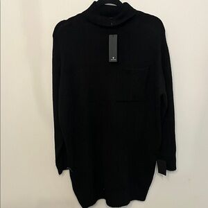 Lulu's Classic Black Turtleneck Dress
